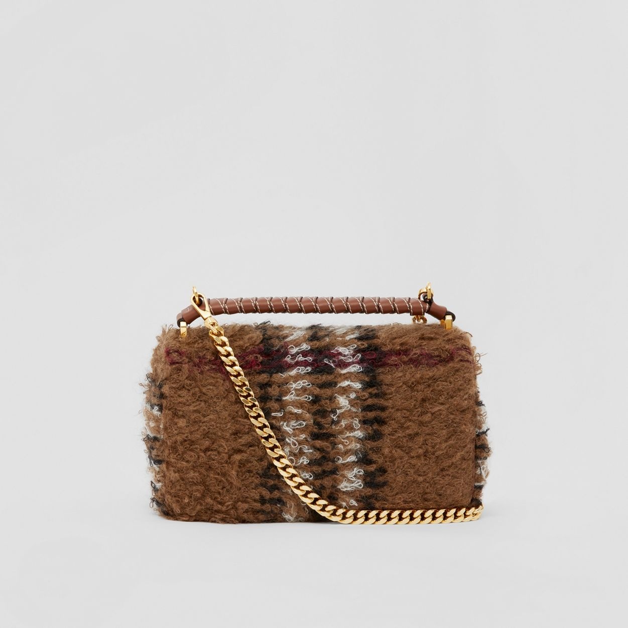 Exaggerated Check Mohair Blend Small Lola Bag - 9