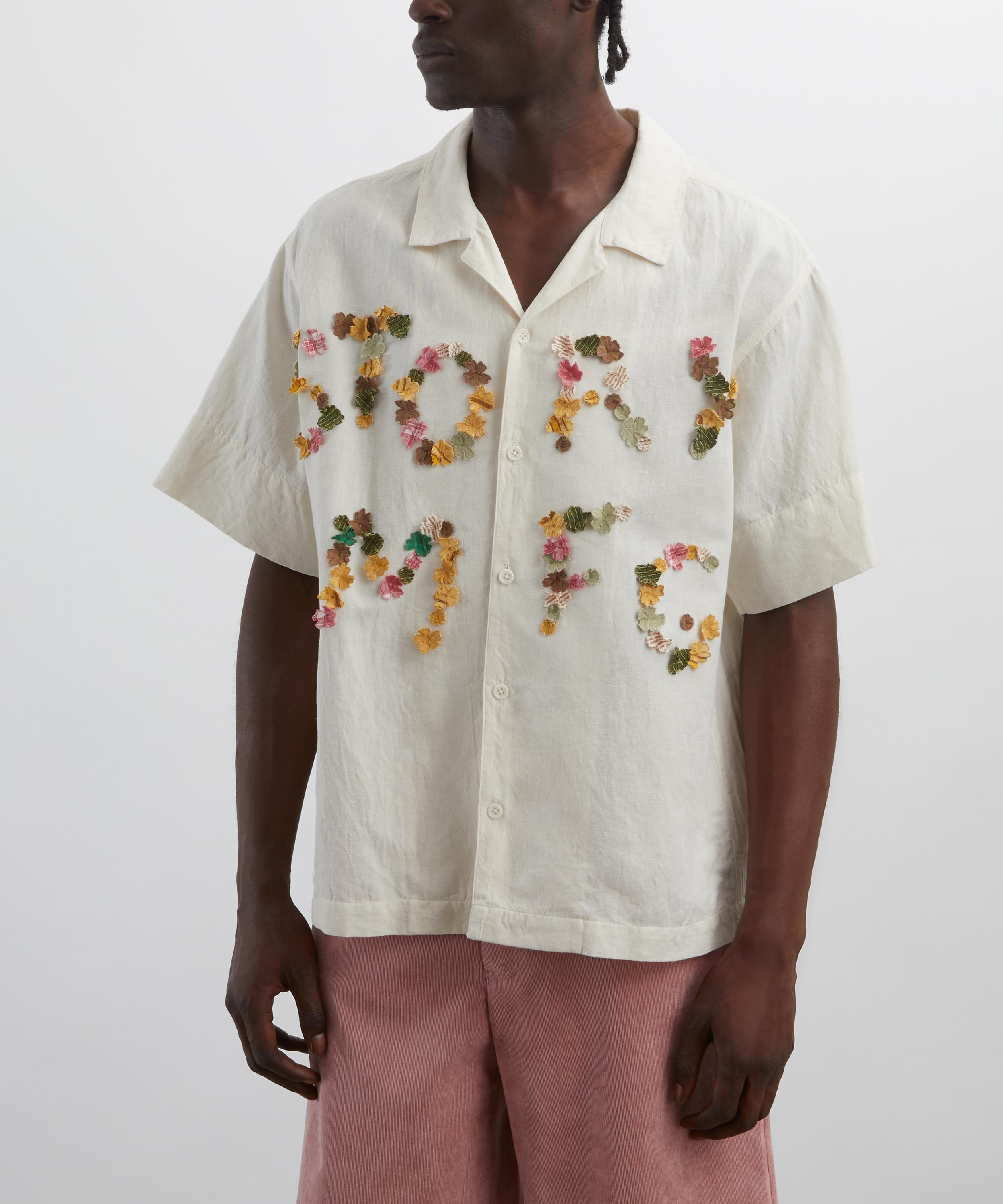 Greetings Petal Appliqué Bowling Shirt - 3