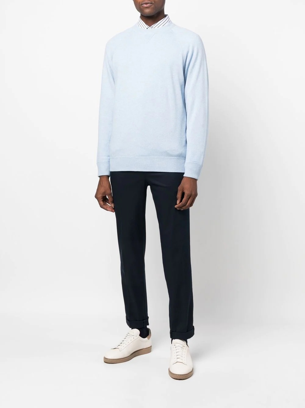 fine-knit crew-neck jumper - 2