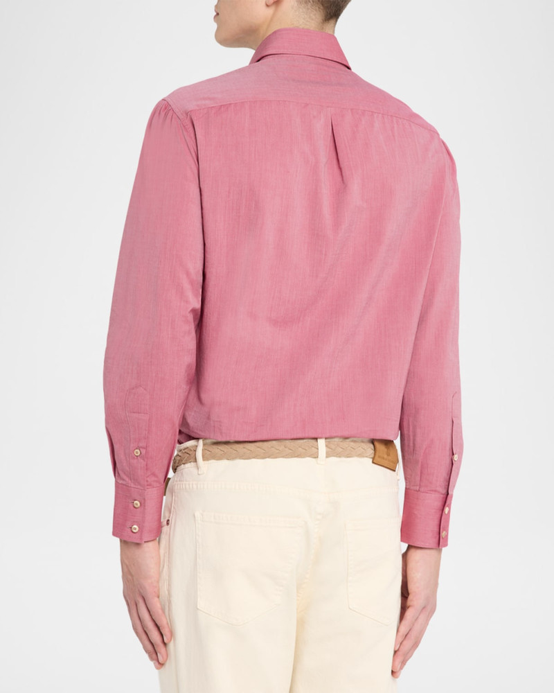Men's Cotton Slim-Fit Button-Down Shirt 3