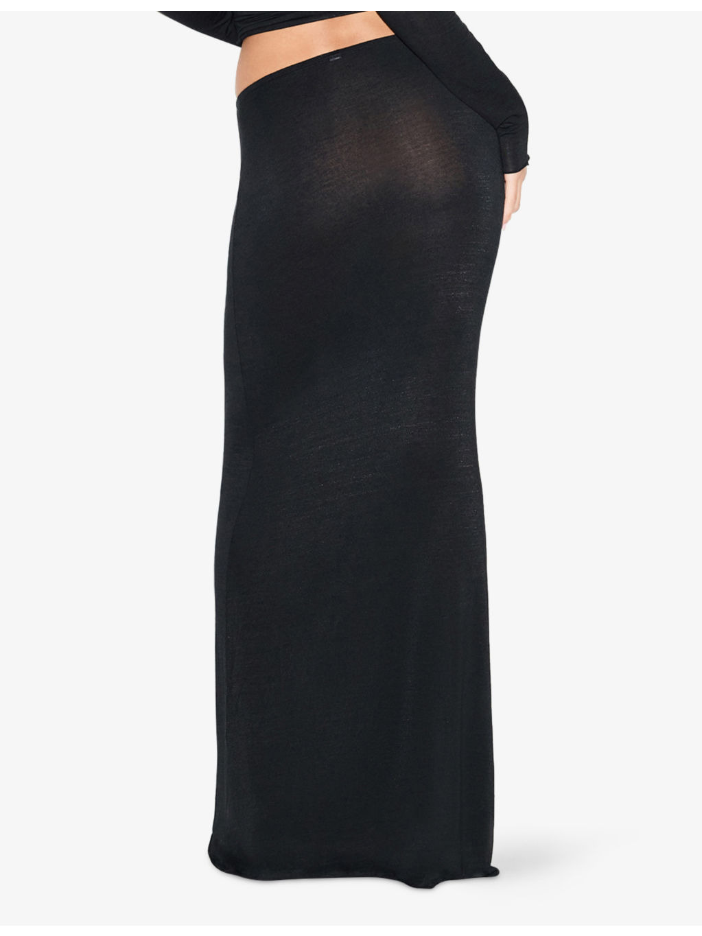 Sheer Mid-Rise Stretch-Modal Maxi Skirt - 4