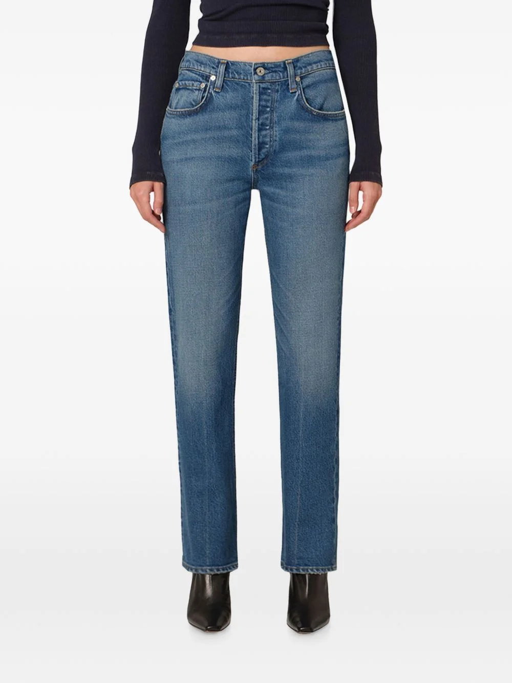high-rise slim-fit jeans - 1