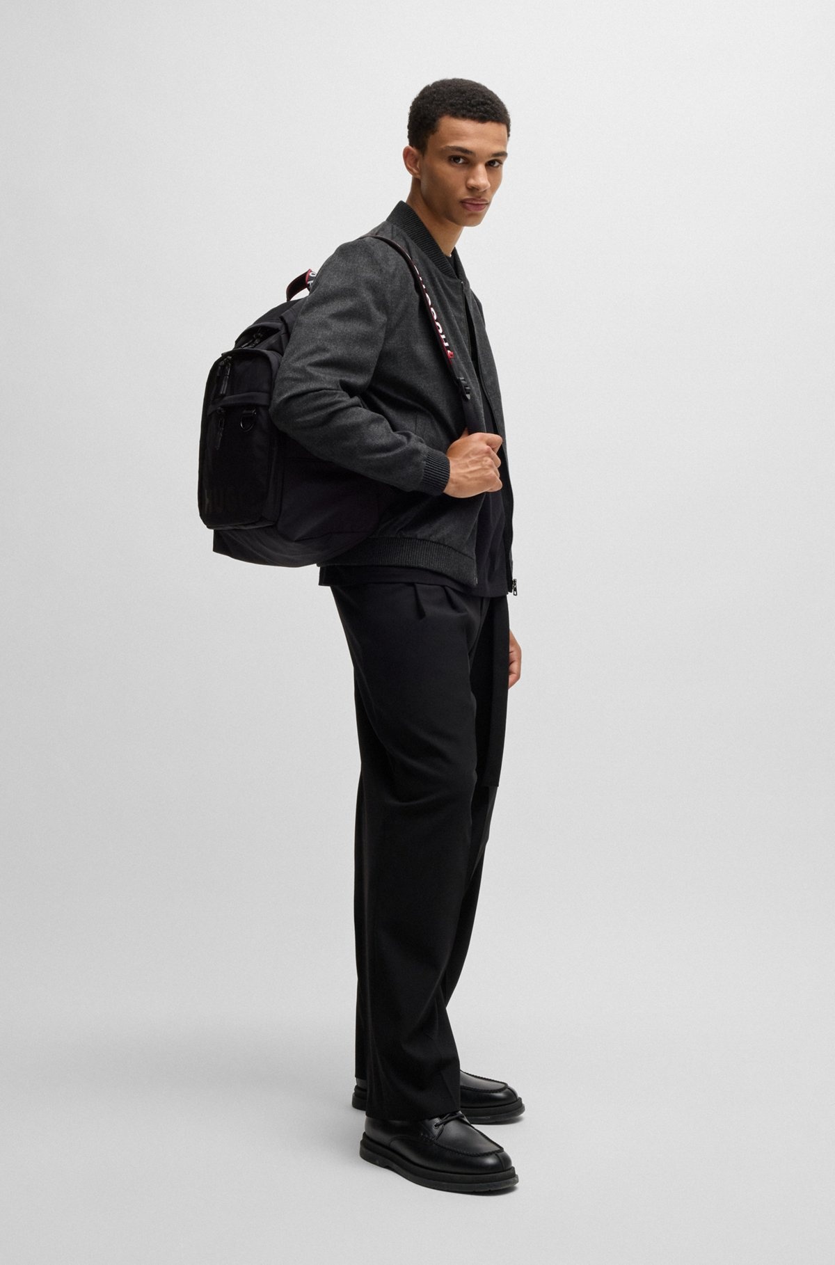 LOGO-PRINT BACKPACK WITH BRANDED HANDLES - 3
