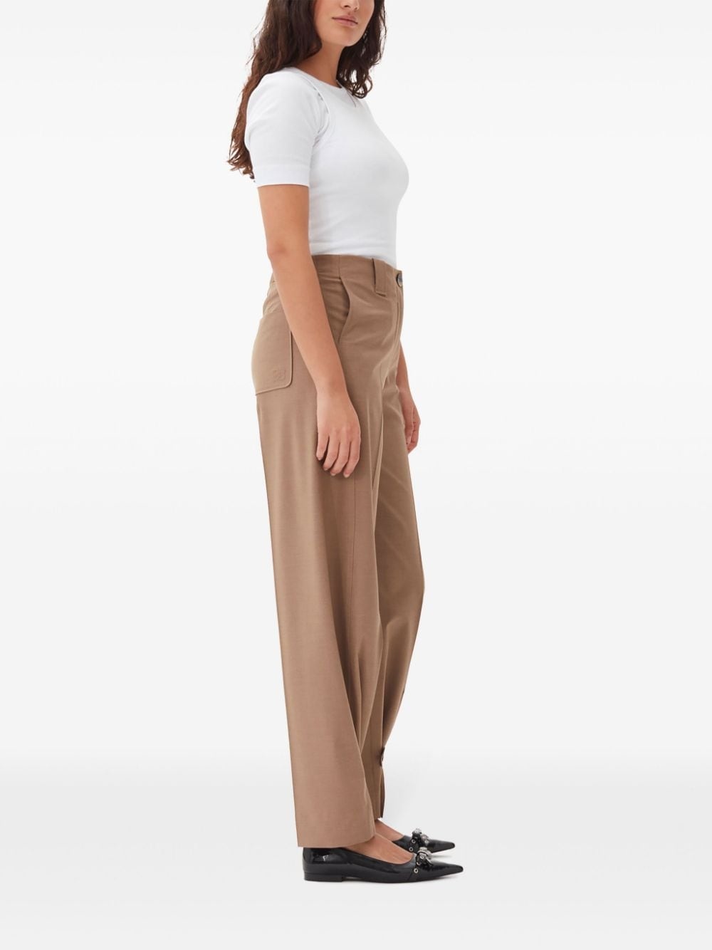 adjustable-leg tailored trousers - 3