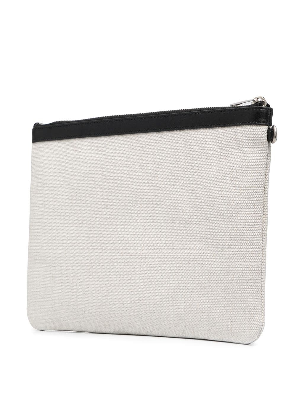 logo-print clutch - 3