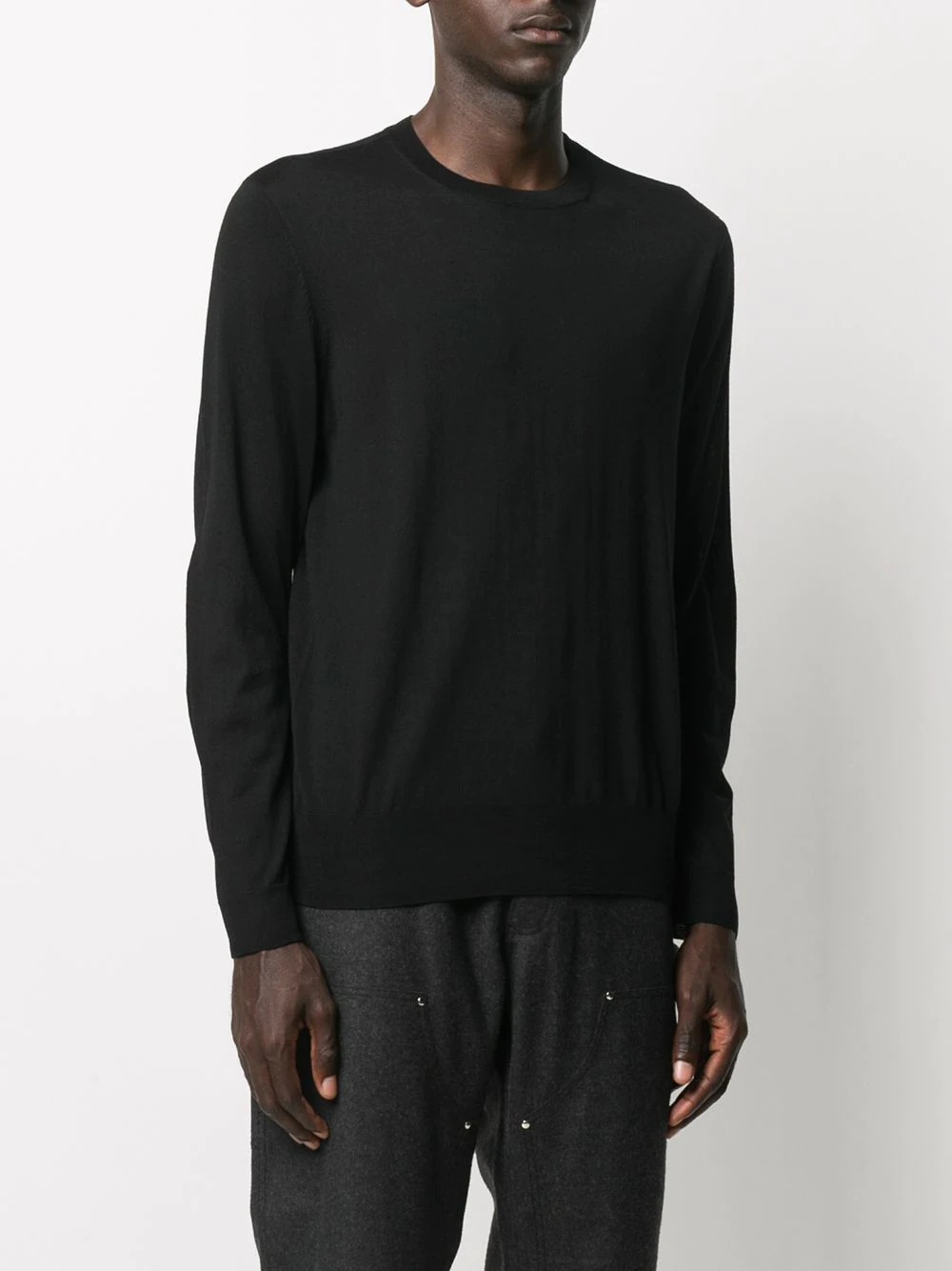 round neck wool sweatshirt - 3