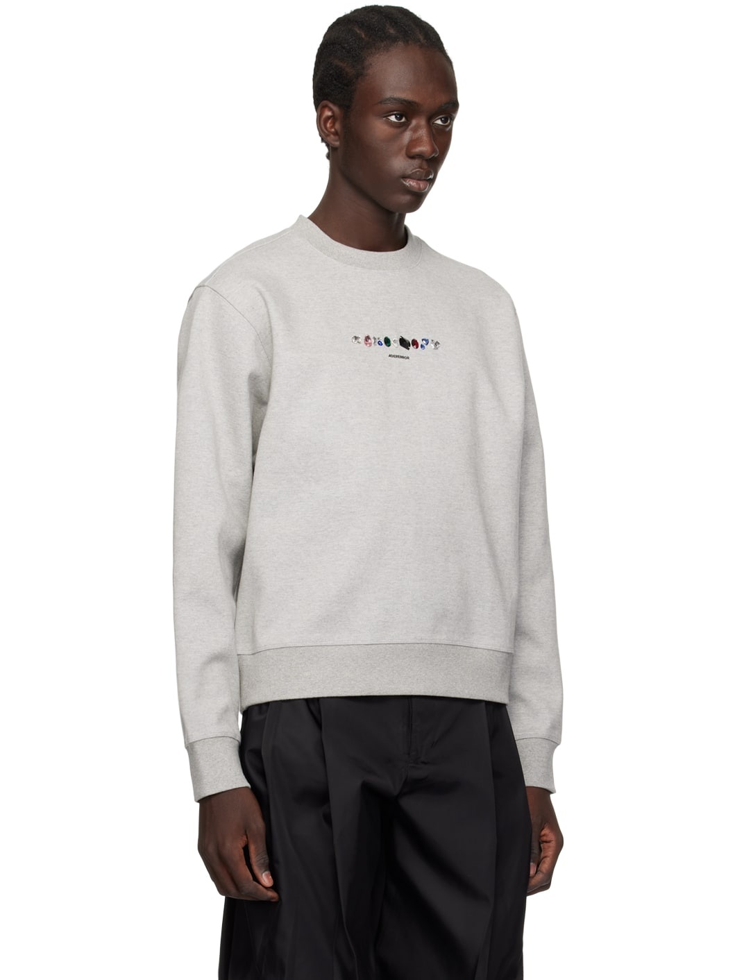 Gray Crystal-Cut Sweatshirt - 2
