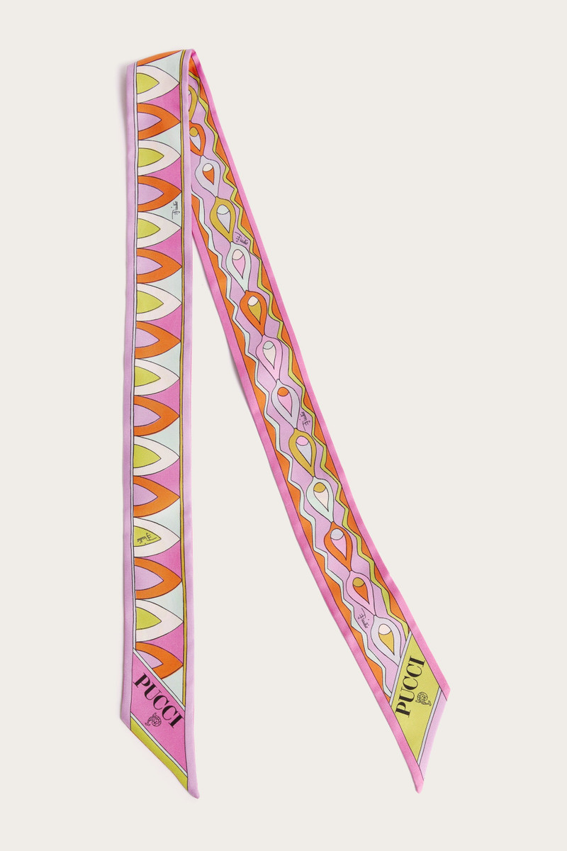 MIXED PRINT SILK TWILL SCARF 1