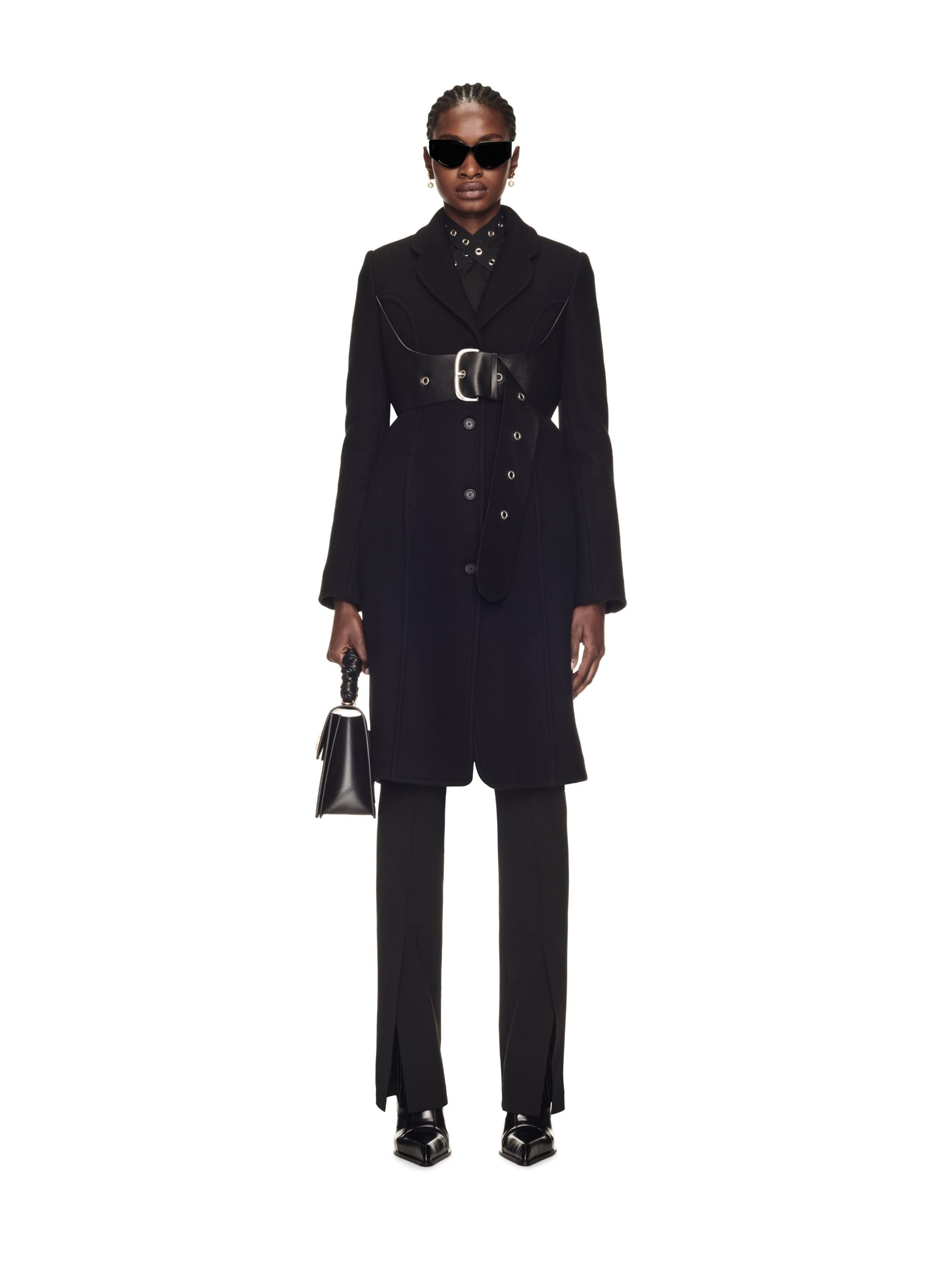 Brushed Wo Belt Coat - 2