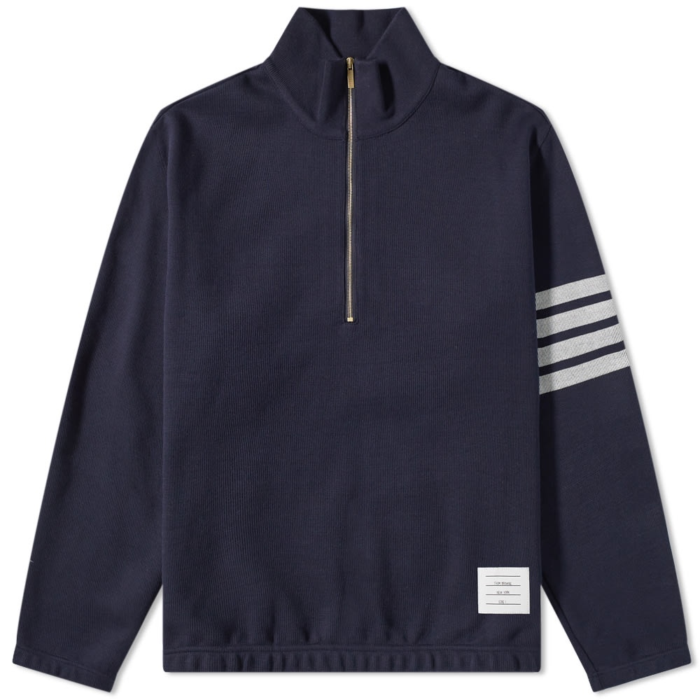 Thom Browne 4 Bar Half Zip Funnel Neck Sweat - 1