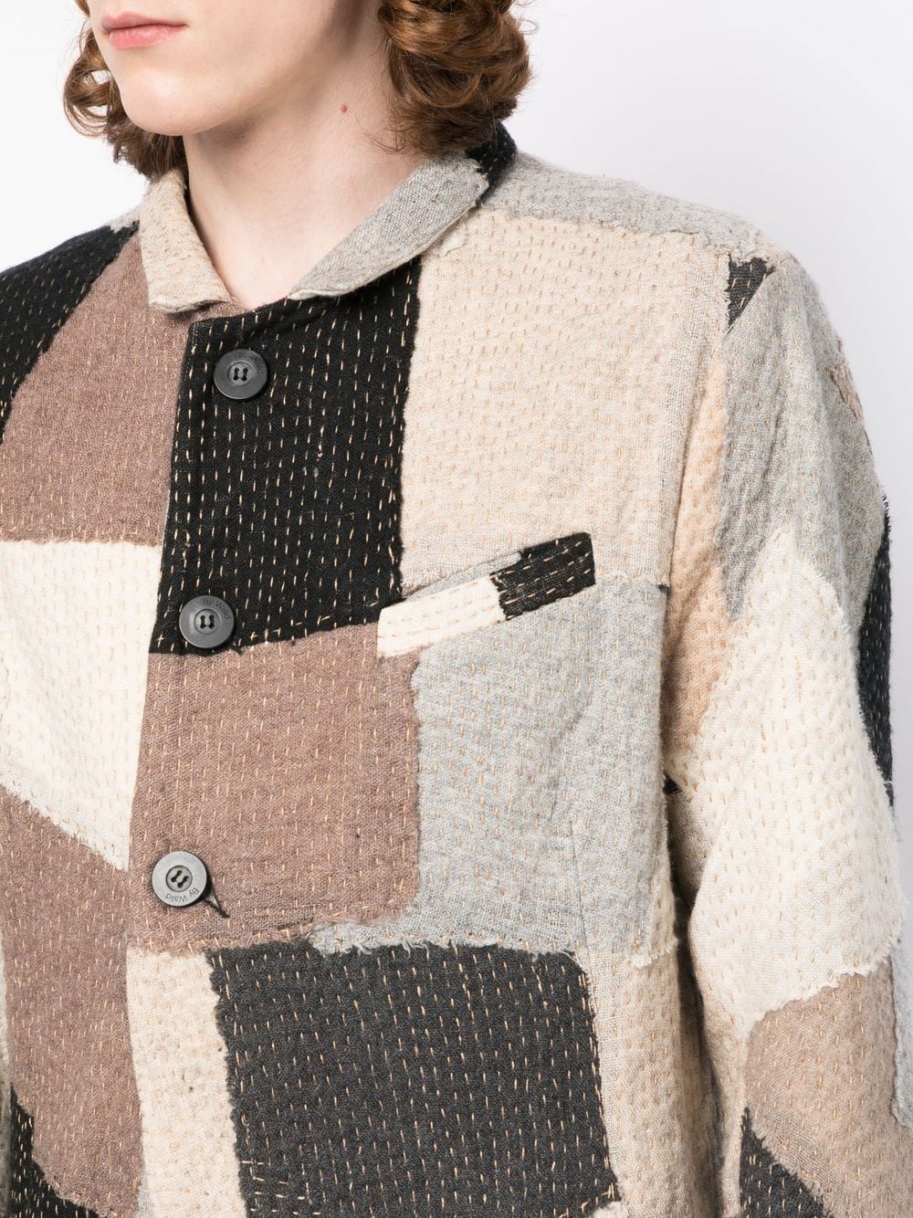 PATCHWORK WOOL JACKET - 3