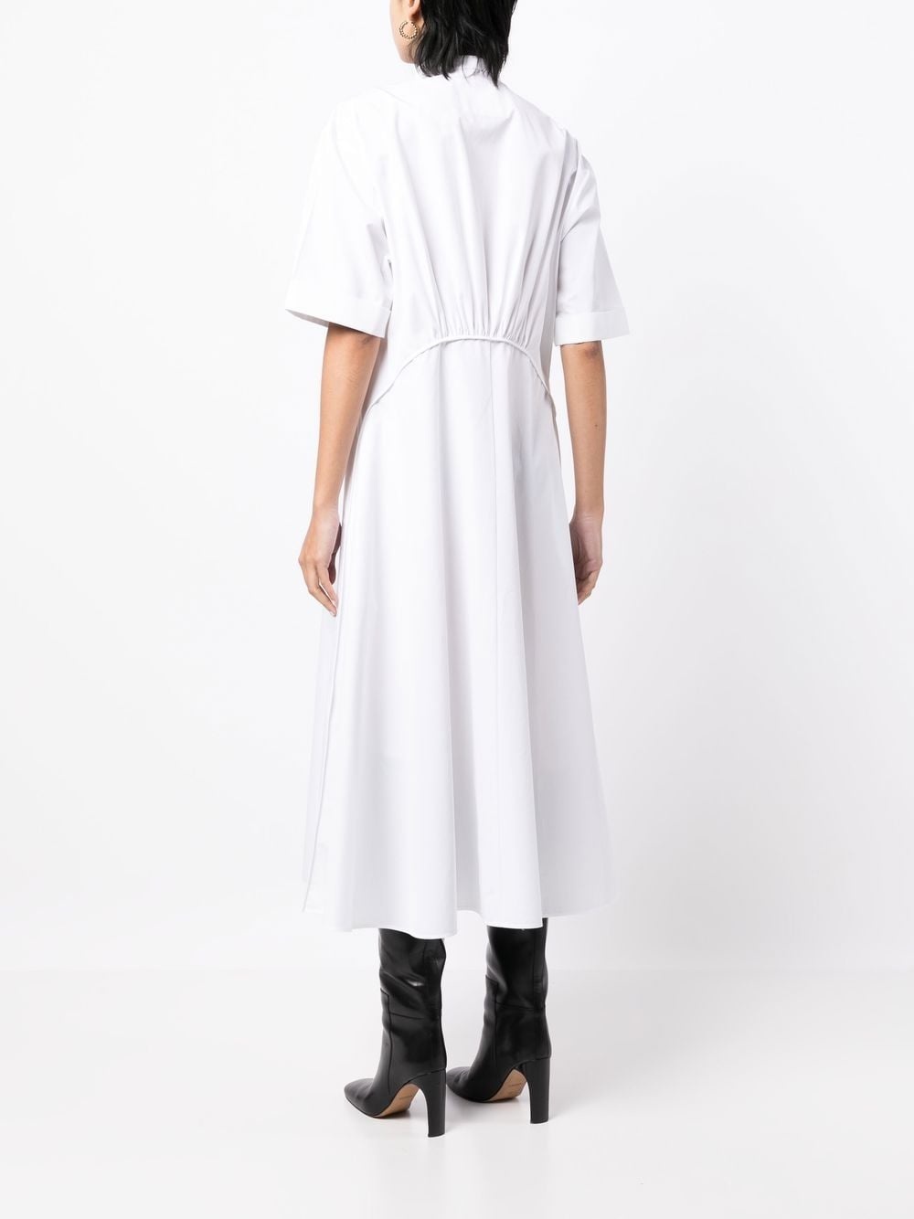 cotton shirt dress - 4