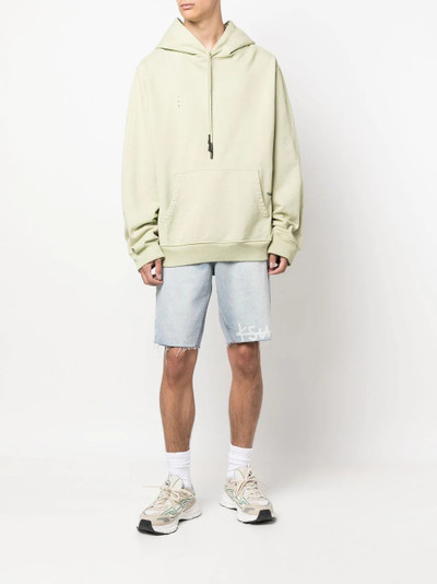 Ksubi logo-print cut-off shorts outlook