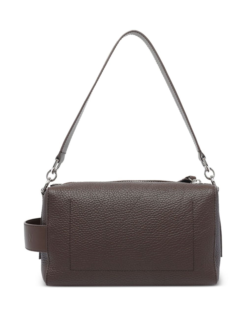 leather zip-top shoulder bag - 2