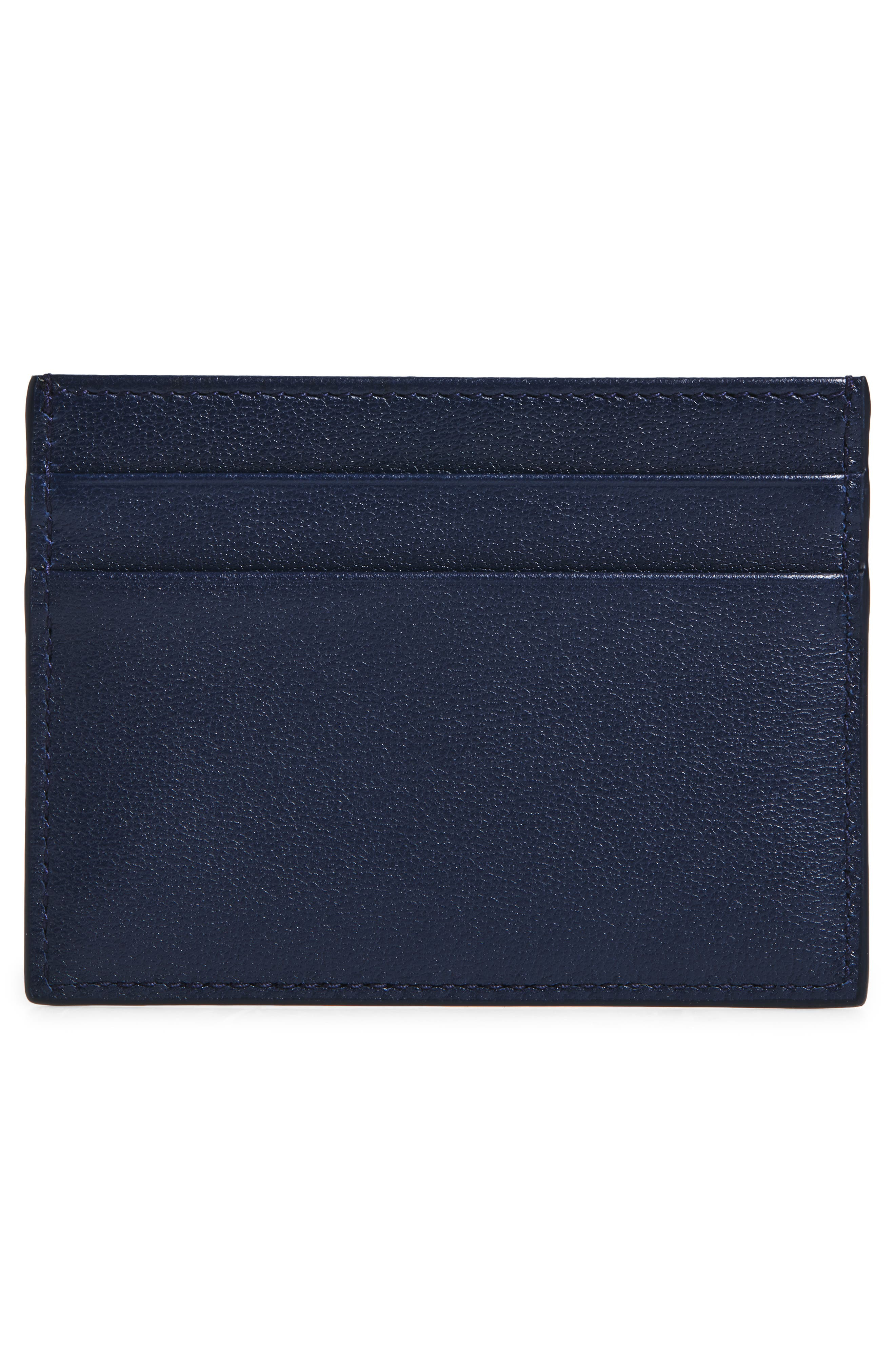 Dolce&Gabbana Leather Card Holder in 80658 Blu Scuro at Nordstrom - 3