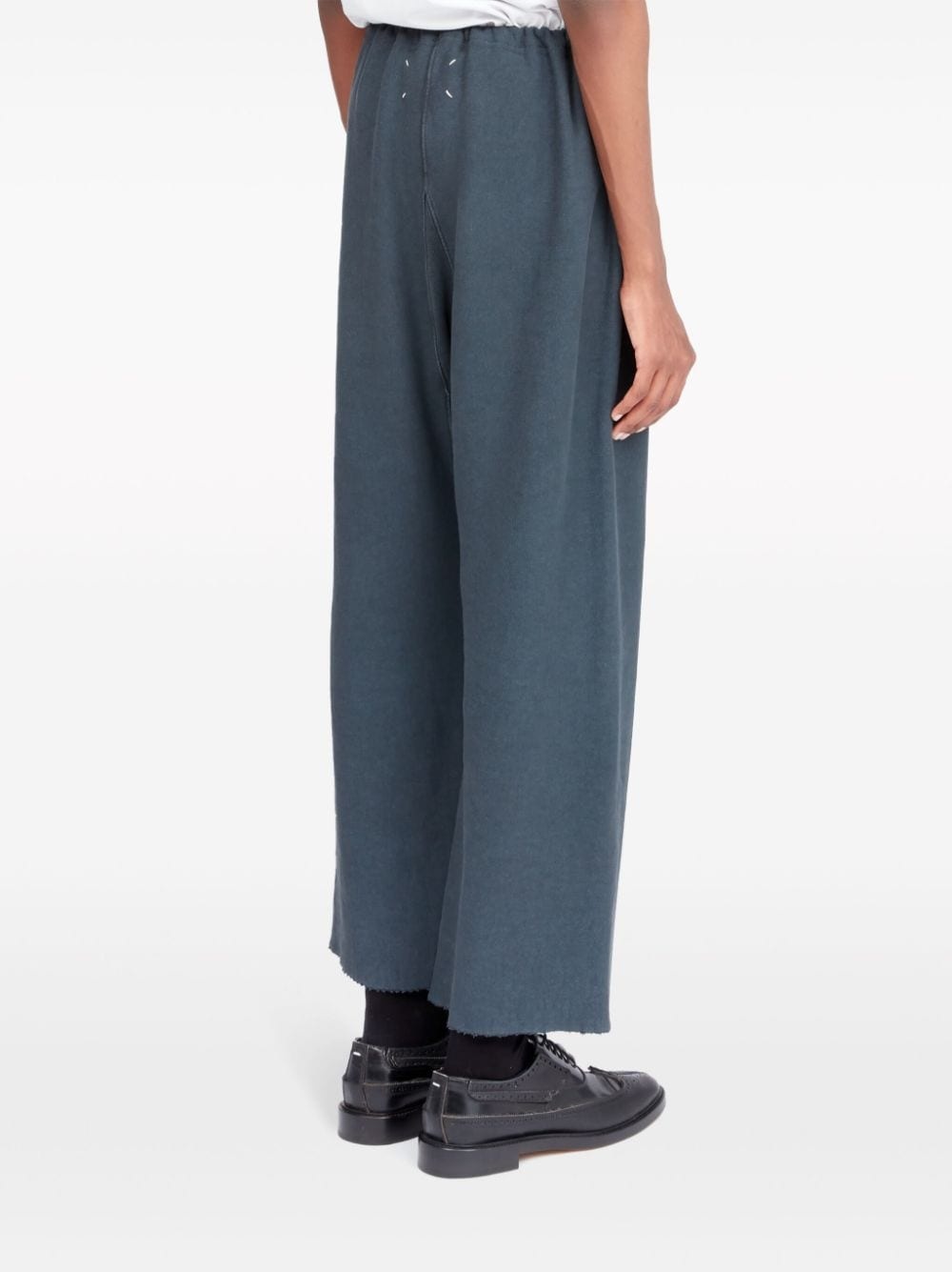 wide-leg cotton track pants - 4
