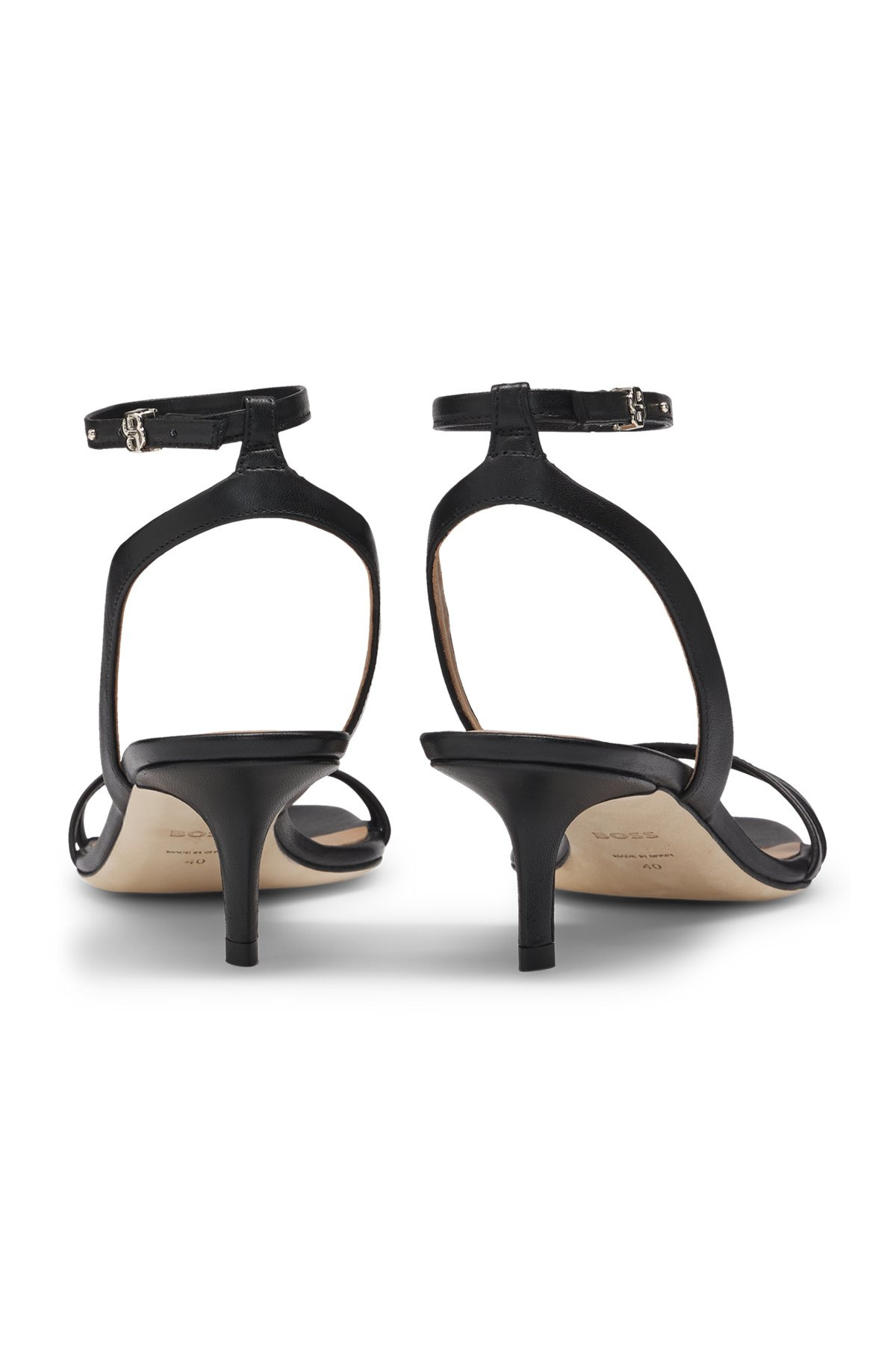 LEATHER SANDALS WITH DOUBLE B MONOGRAM - 6