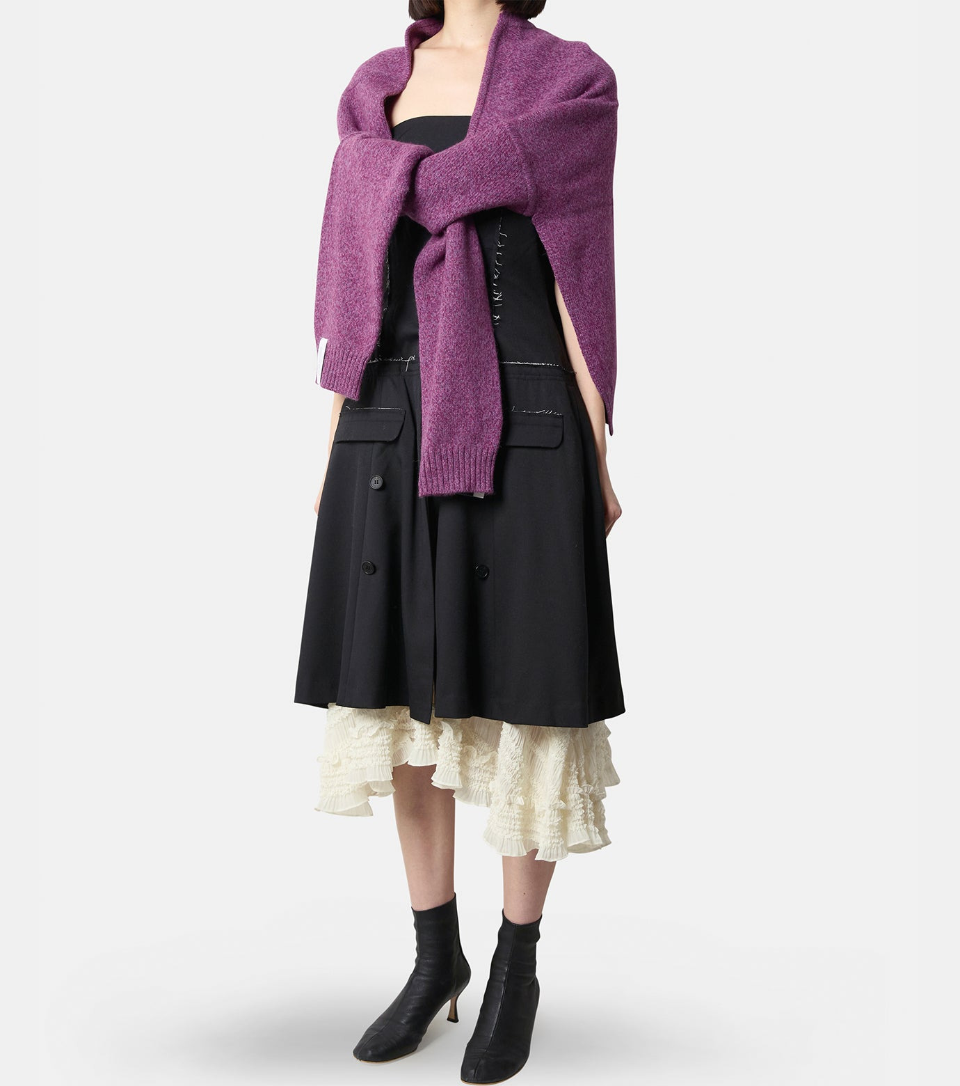 Wool Knitted Cape - 3