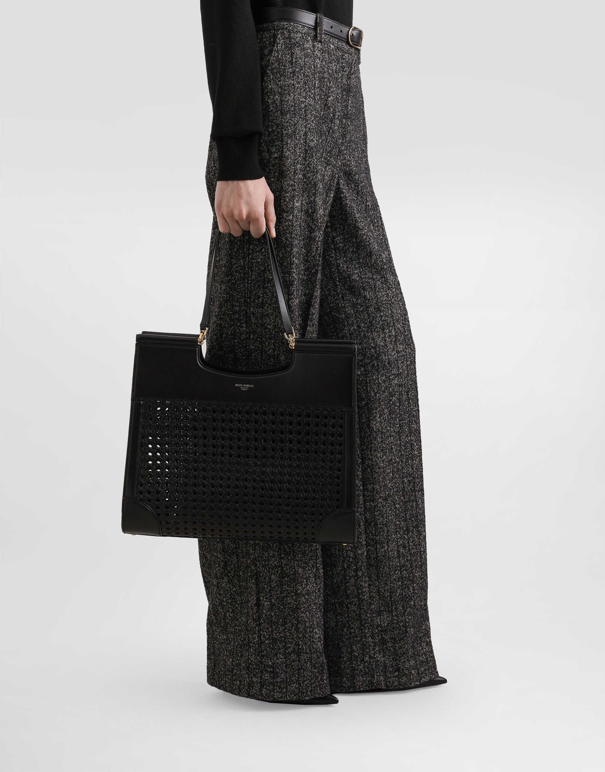Shopping Sicily in straw and calfskin weave - 2