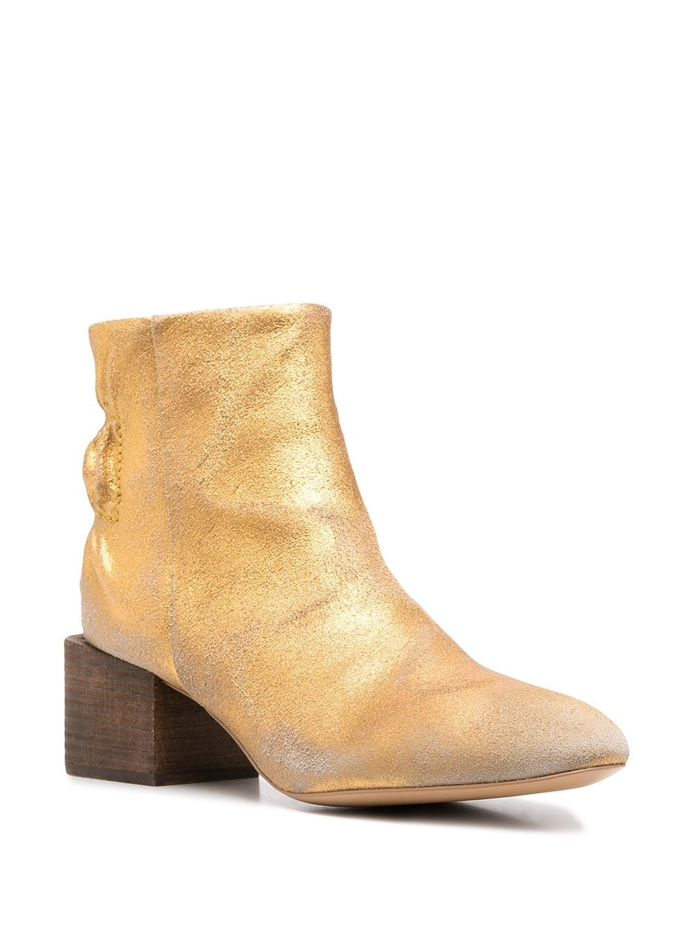 metallic-tone ankle boots - 2