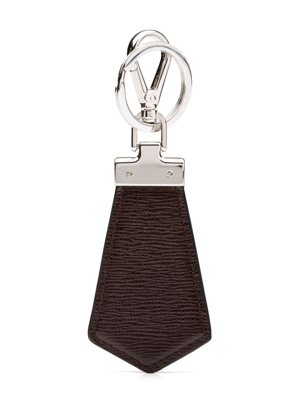 St James logo-debossed leather keyring - 3