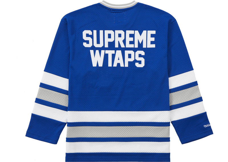 Supreme Supreme WTAPS Mitchell & Ness Hockey Jersey Blue outlook