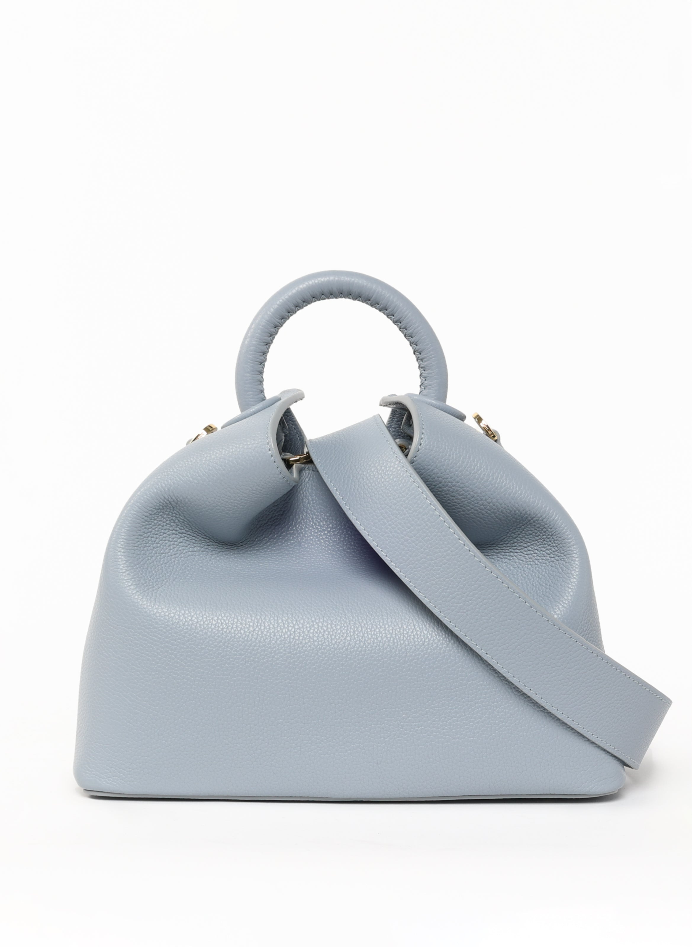 Raisin Pebbled Leather Grey Blue - 4