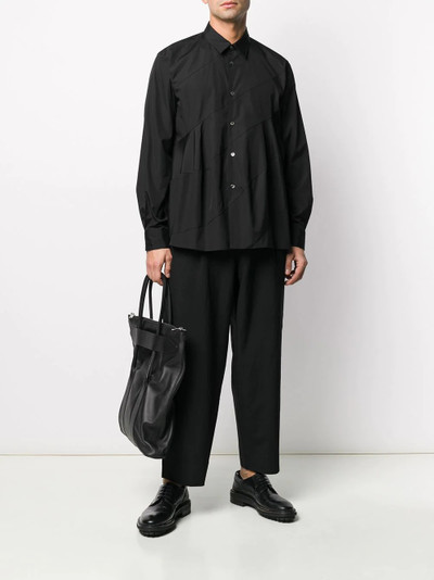 Comme des Garçons Homme Plus panelled poplin shirt outlook