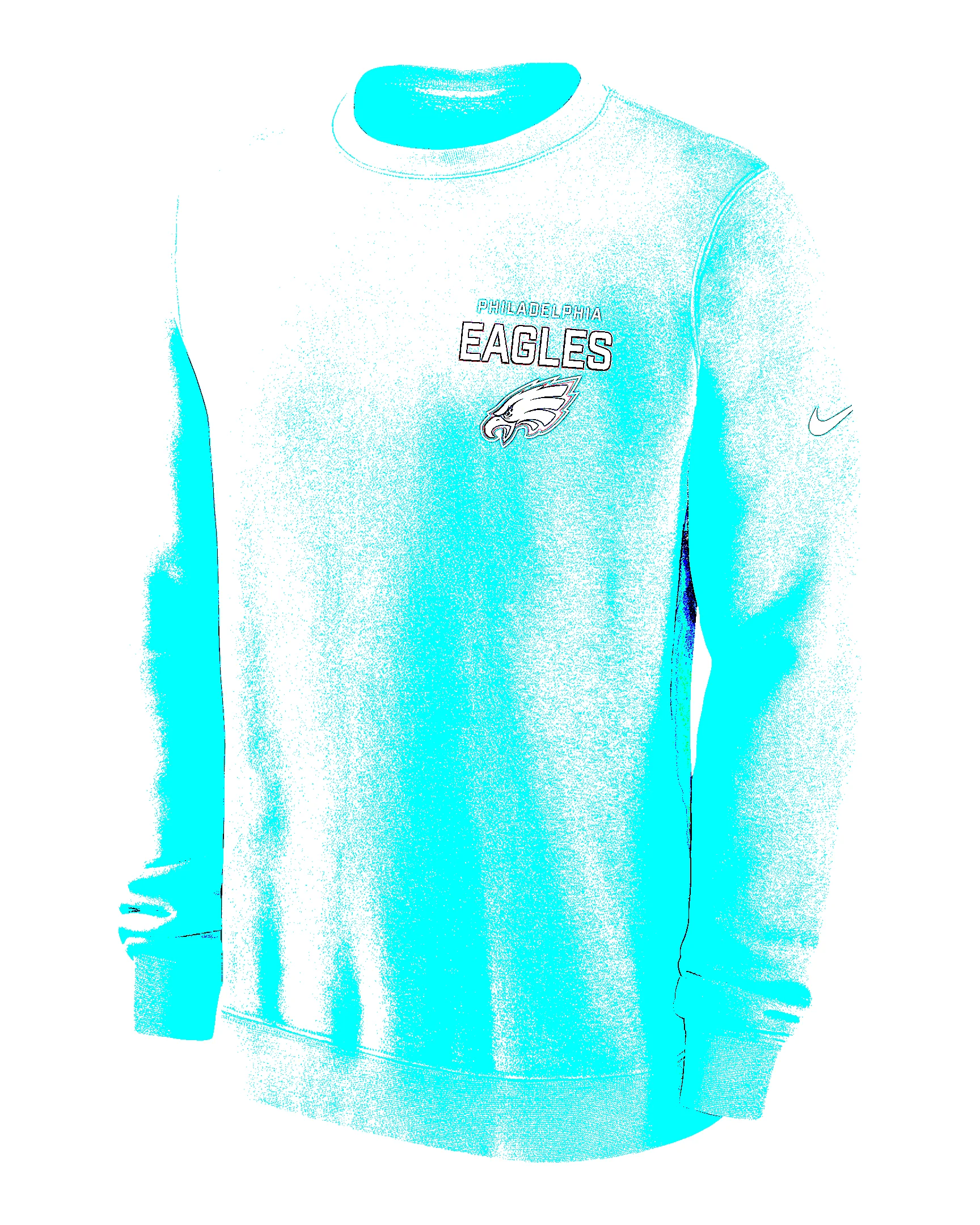 Philadelphia Eagles Draw Block Club Men's Nike NFL Pullover Crew - 1