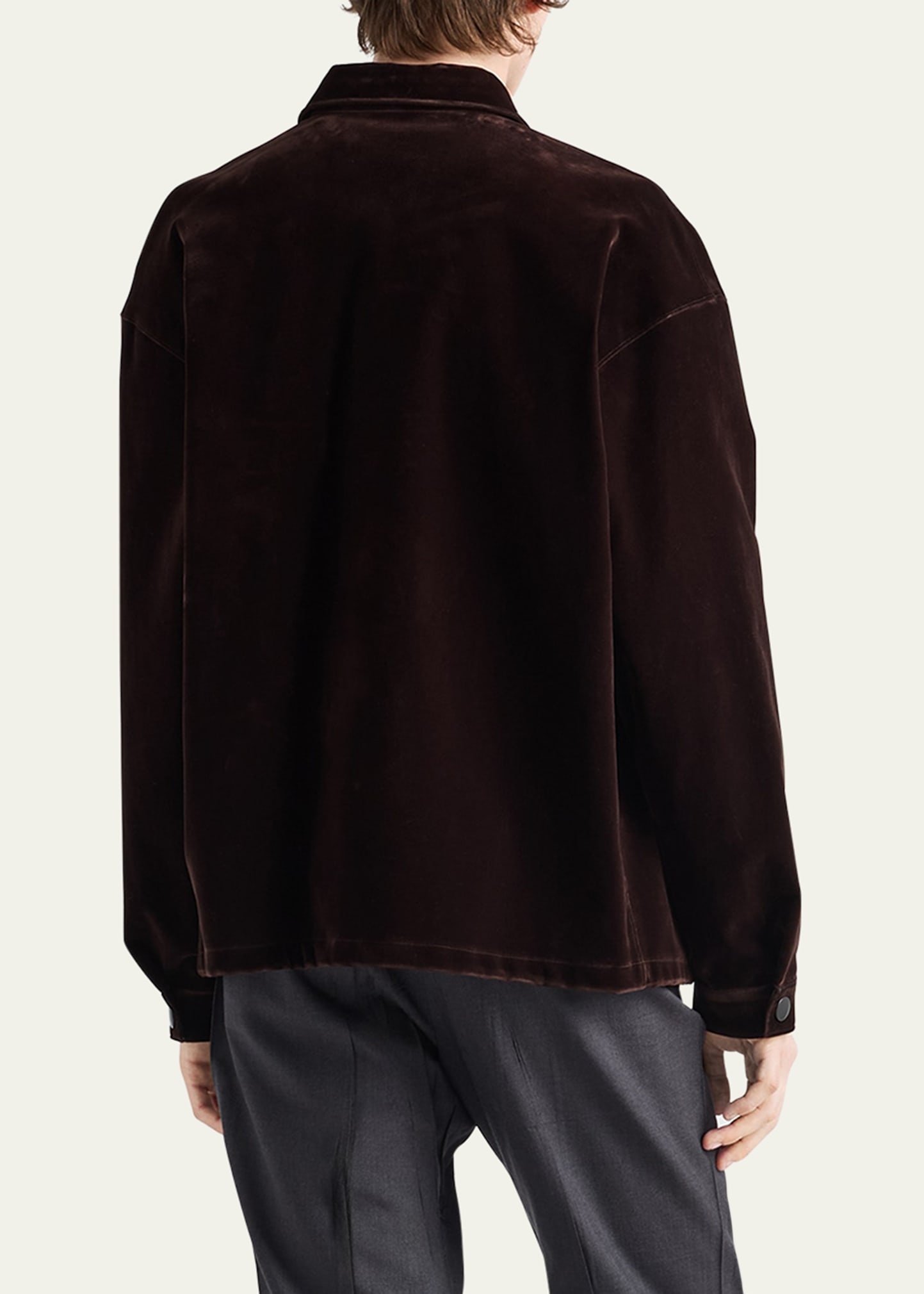 Men's Velvet Denim Snap-Front Shirt - 3