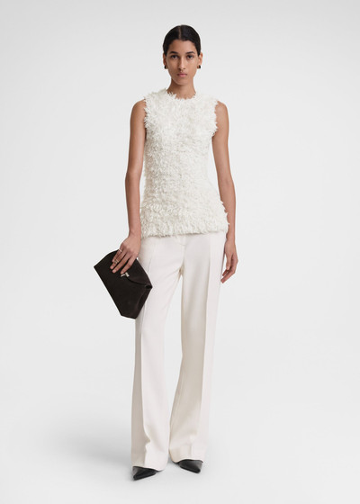 Totême Curly mulberry silk knit white outlook