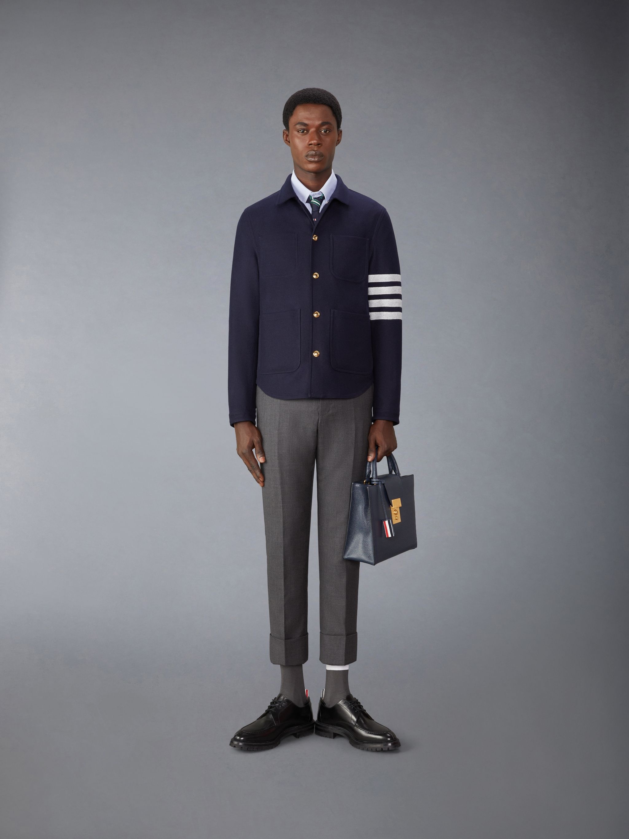 Wool Cashmere 4-Bar Utility Jacket - 3