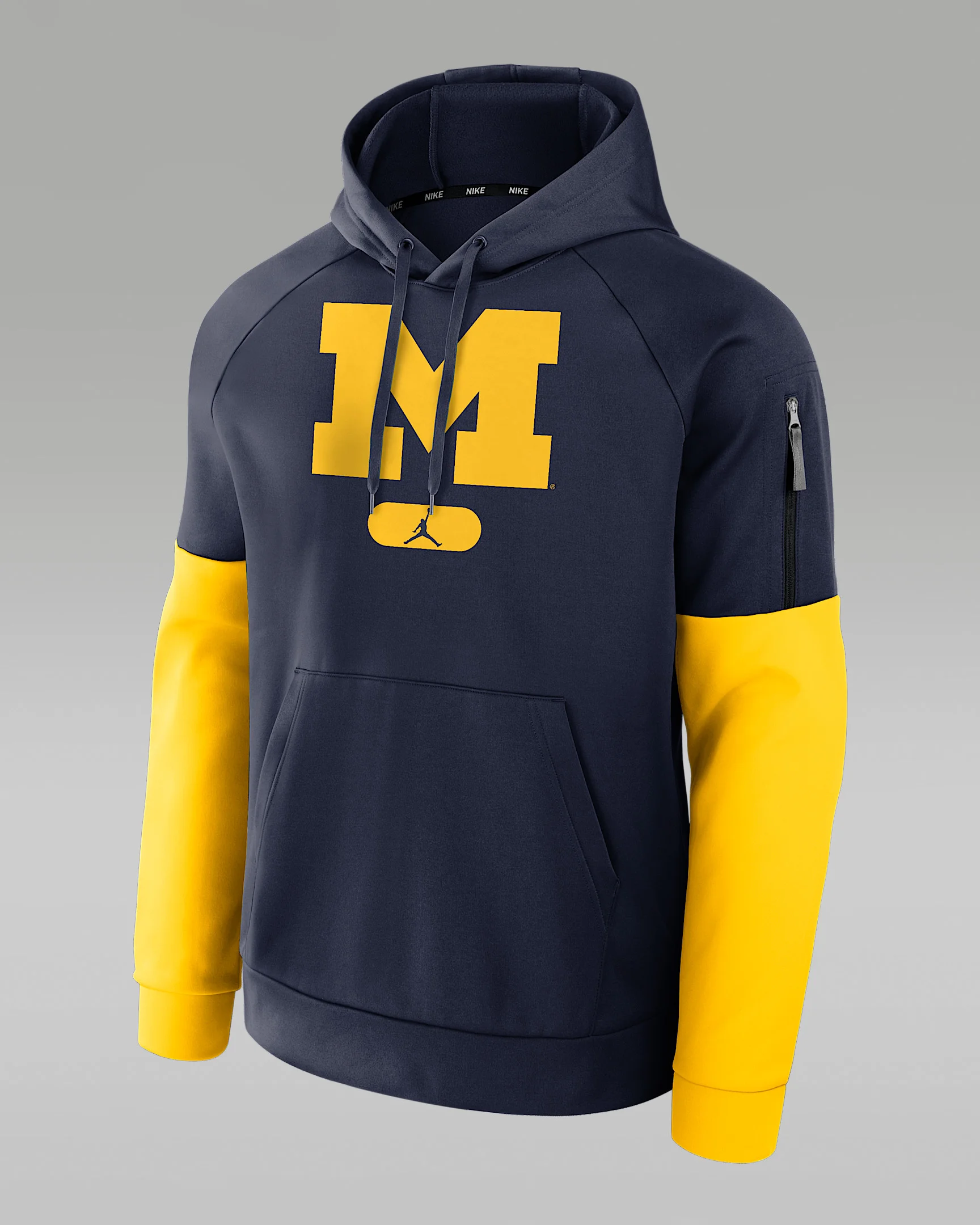 Michigan Wolverines Fitness Men’s Jordan Brand Therma College Pullover Hoodie - 1