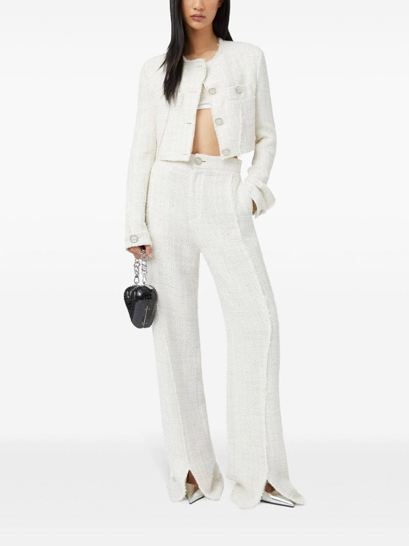 GCDS sequin-embellished tweed trousers outlook