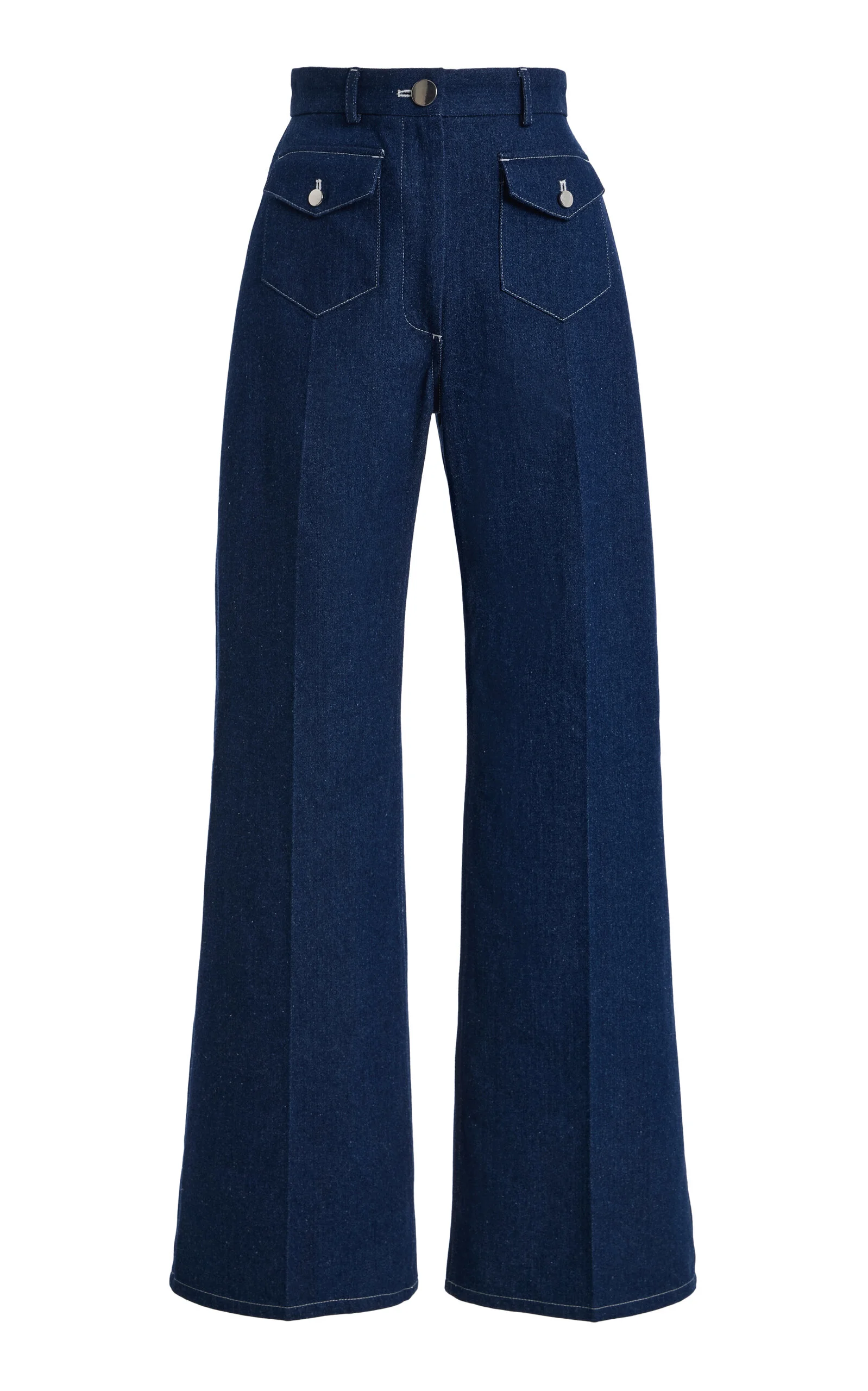Denim Pocket Wide Leg Pant - 1
