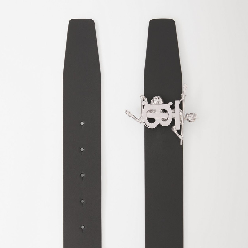 Mythical Alphabet Monogram Motif Leather Belt 7