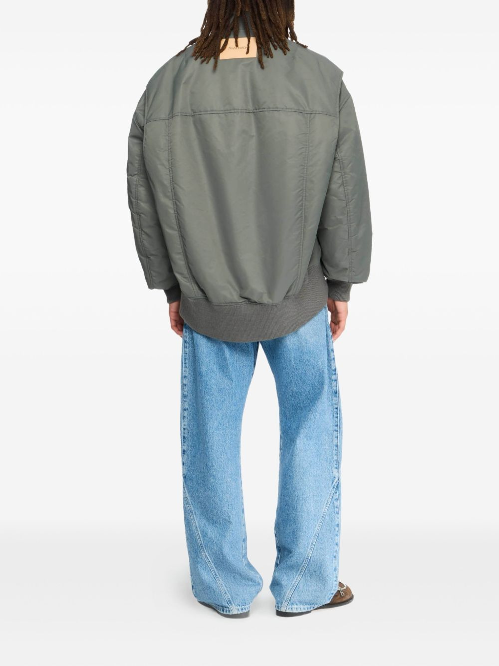 zip-fastening bomber jacket - 2