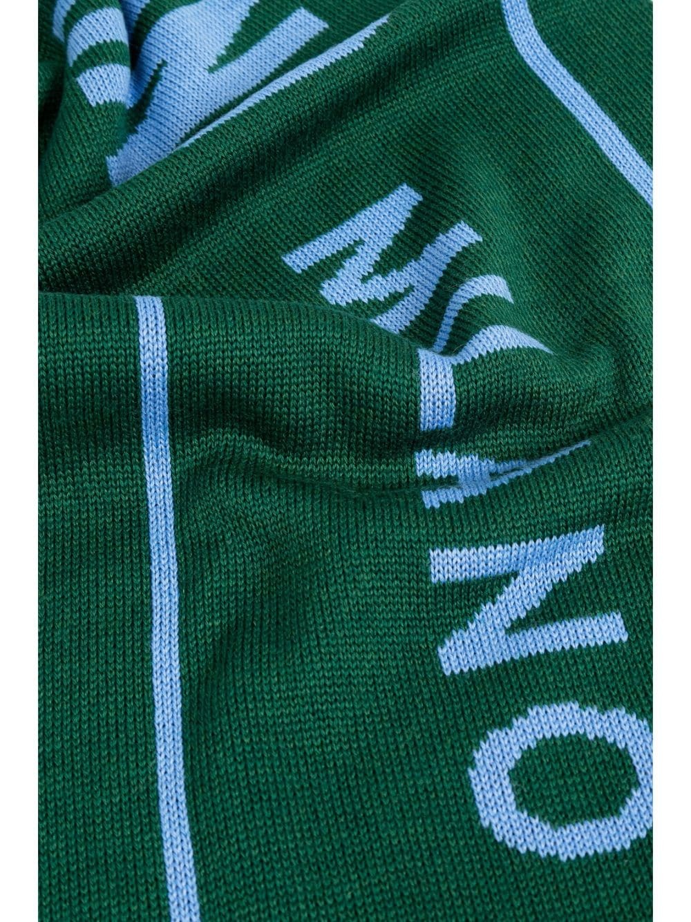 intarsia knit-logo scarf - 4