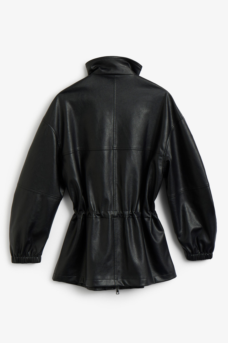 Anja Vegan Leather Jacket In Black 8