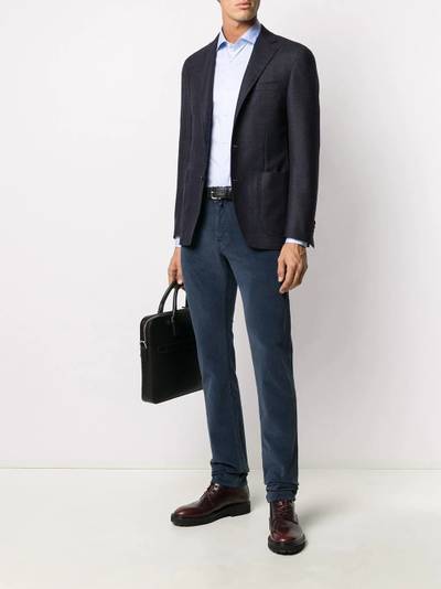 Canali knitted single breasted blazer outlook