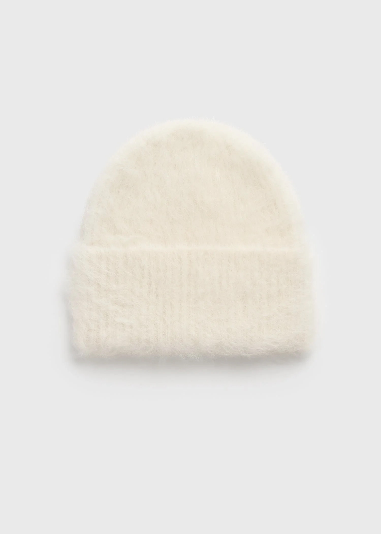Alpaca knit beanie ecru - 1