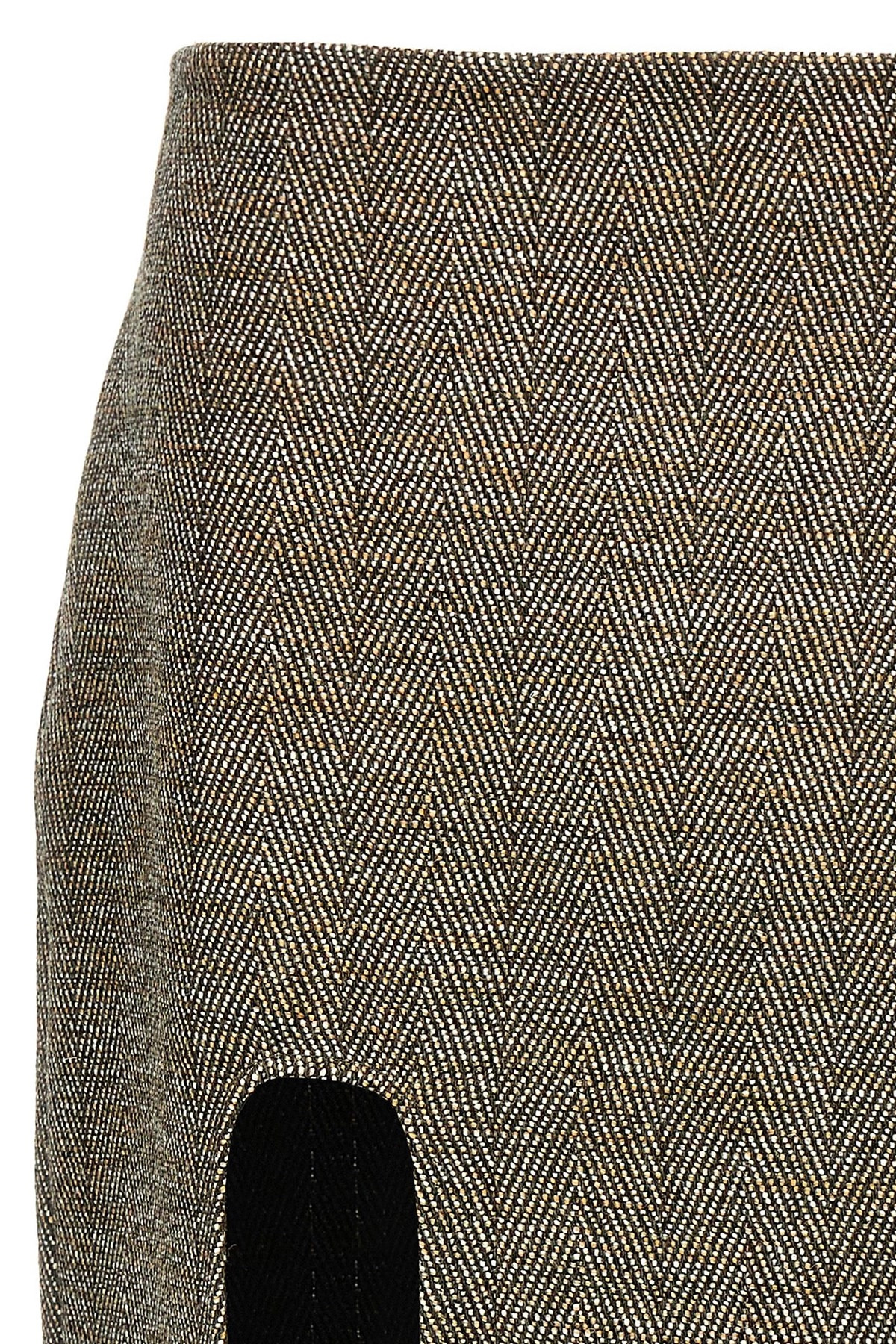 Slit tweed skirt - 4