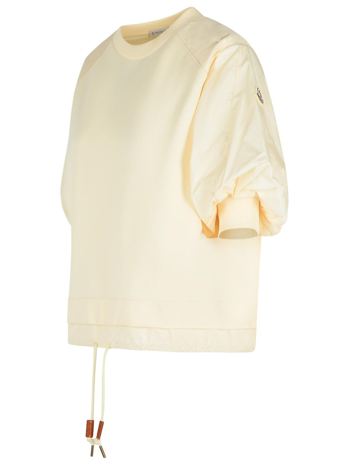 Moncler 'Over' Ivory Cotton T-Shirt Women - 2