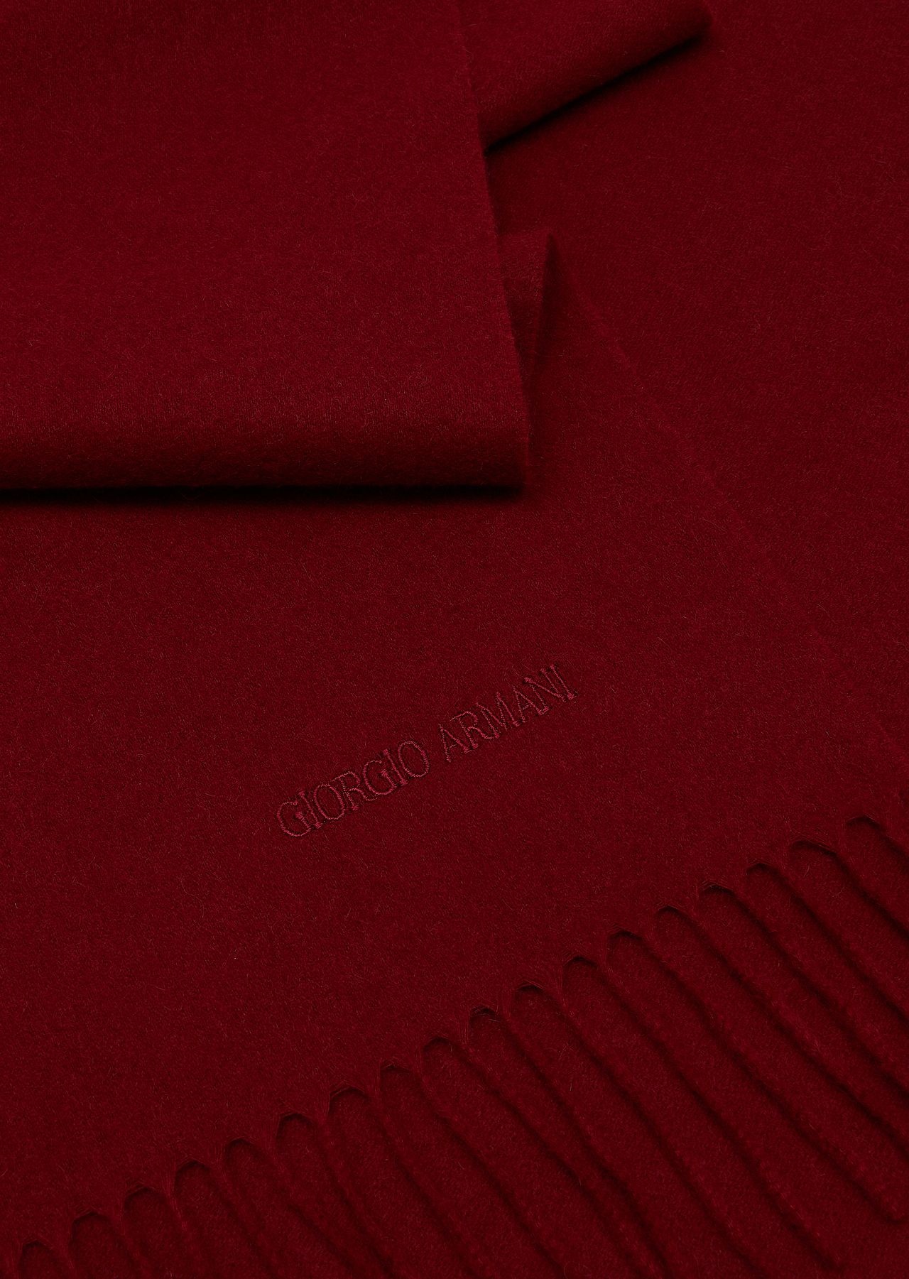 Cashmere scarf with embroidered logo - 3
