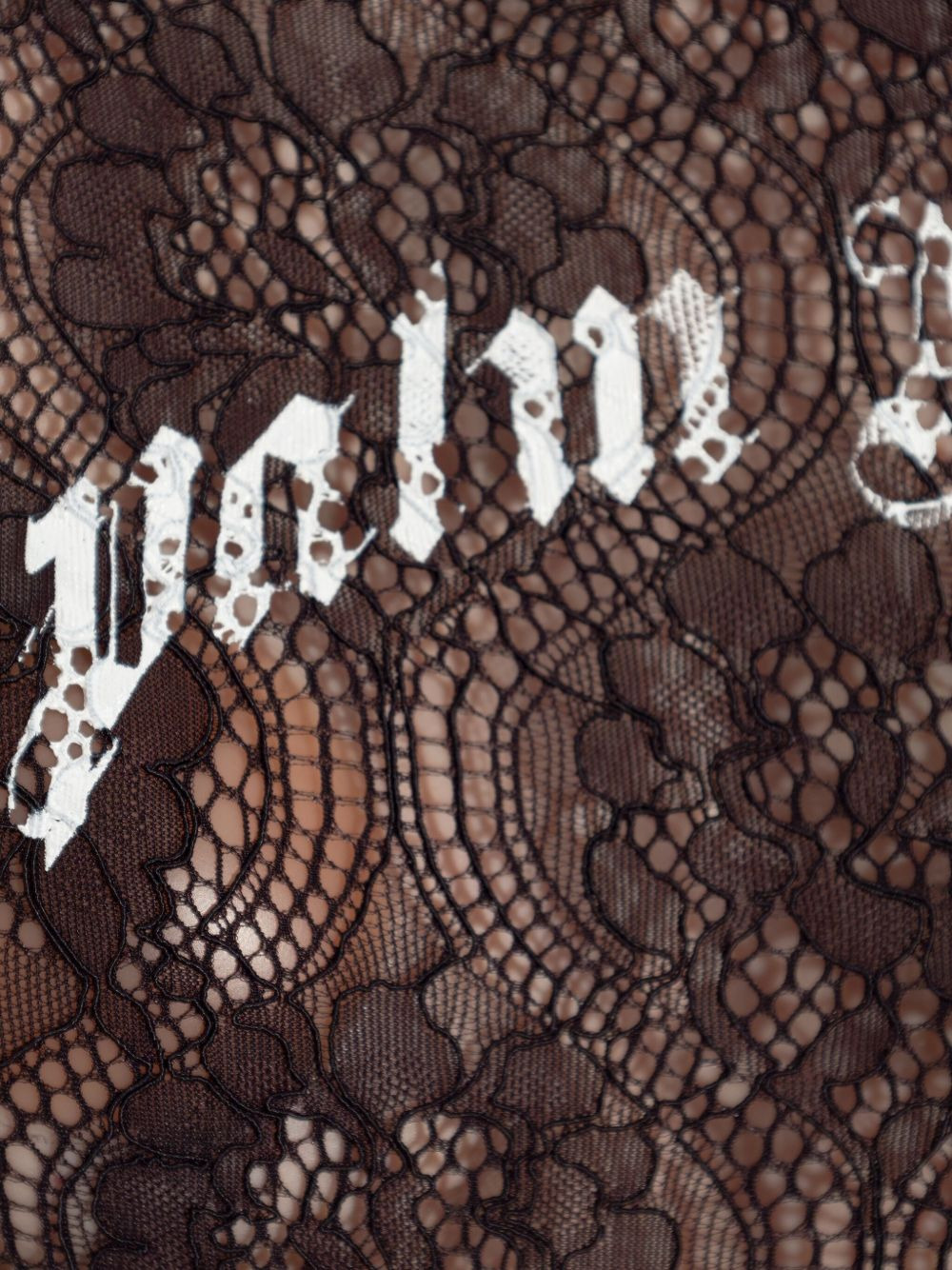 lace logo bodysuit - 5