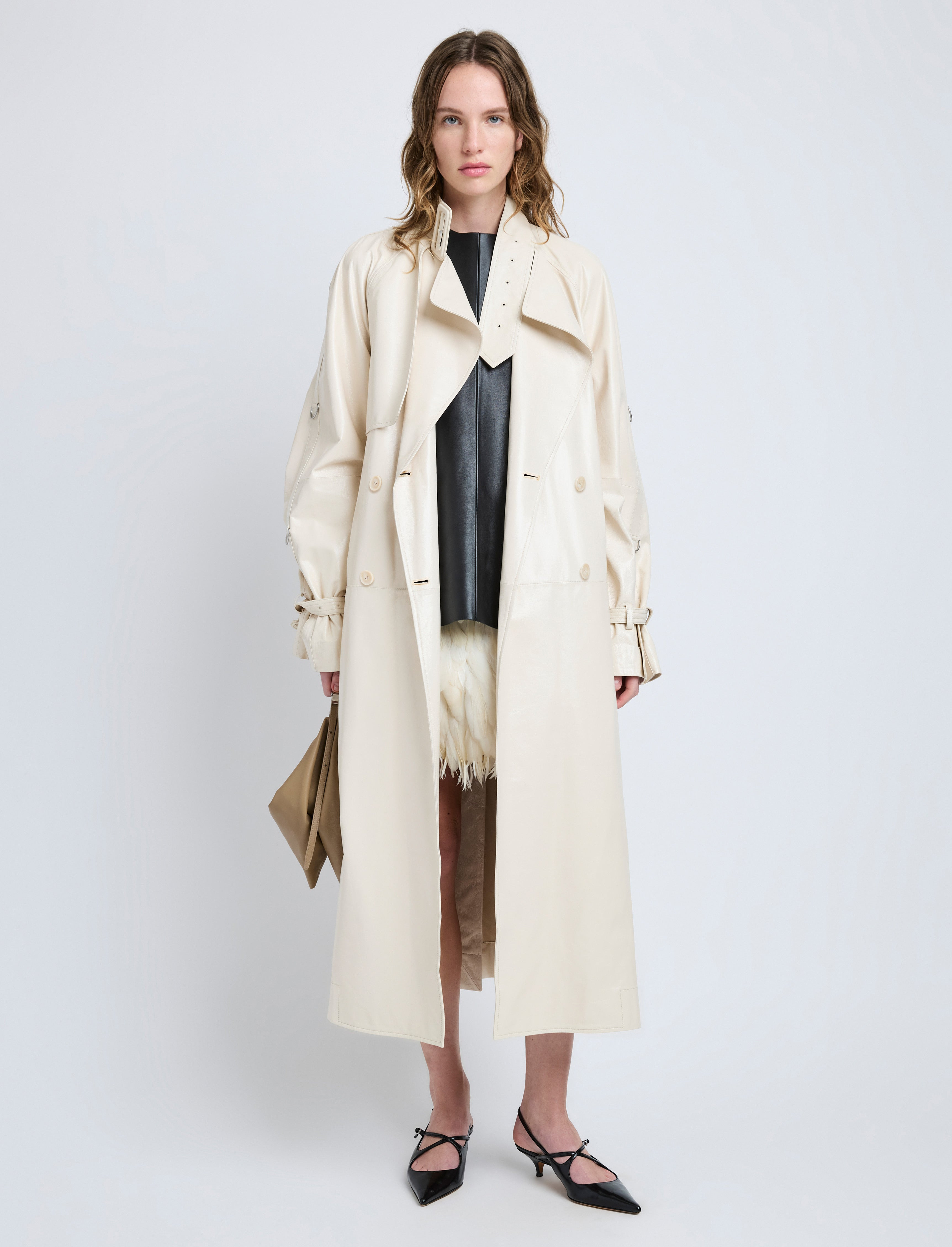 Sabina Coat in Lacquered Leather - 2