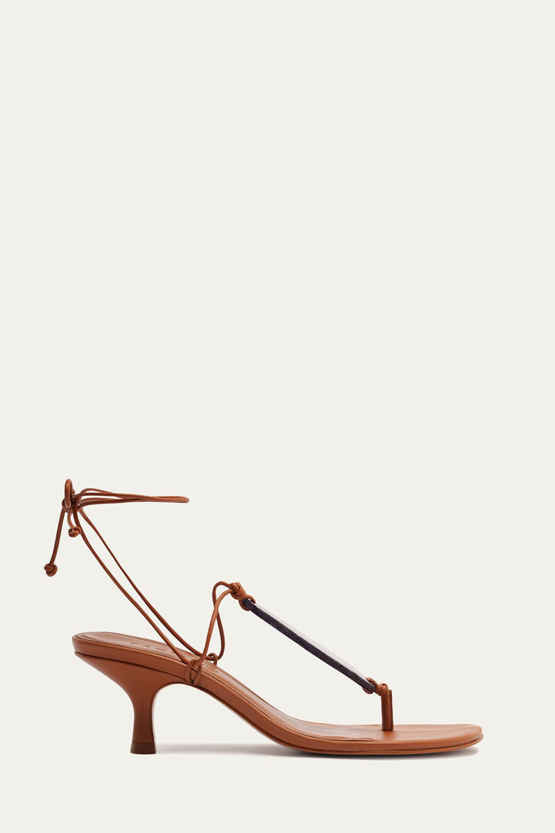 Stone Kitten Heel Sandal 1