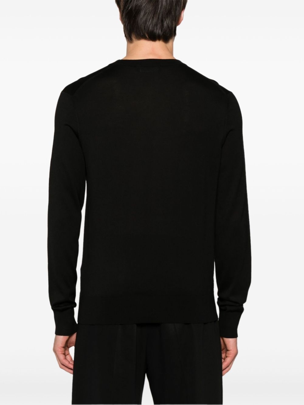 logo-embroidered silk jumper - 5