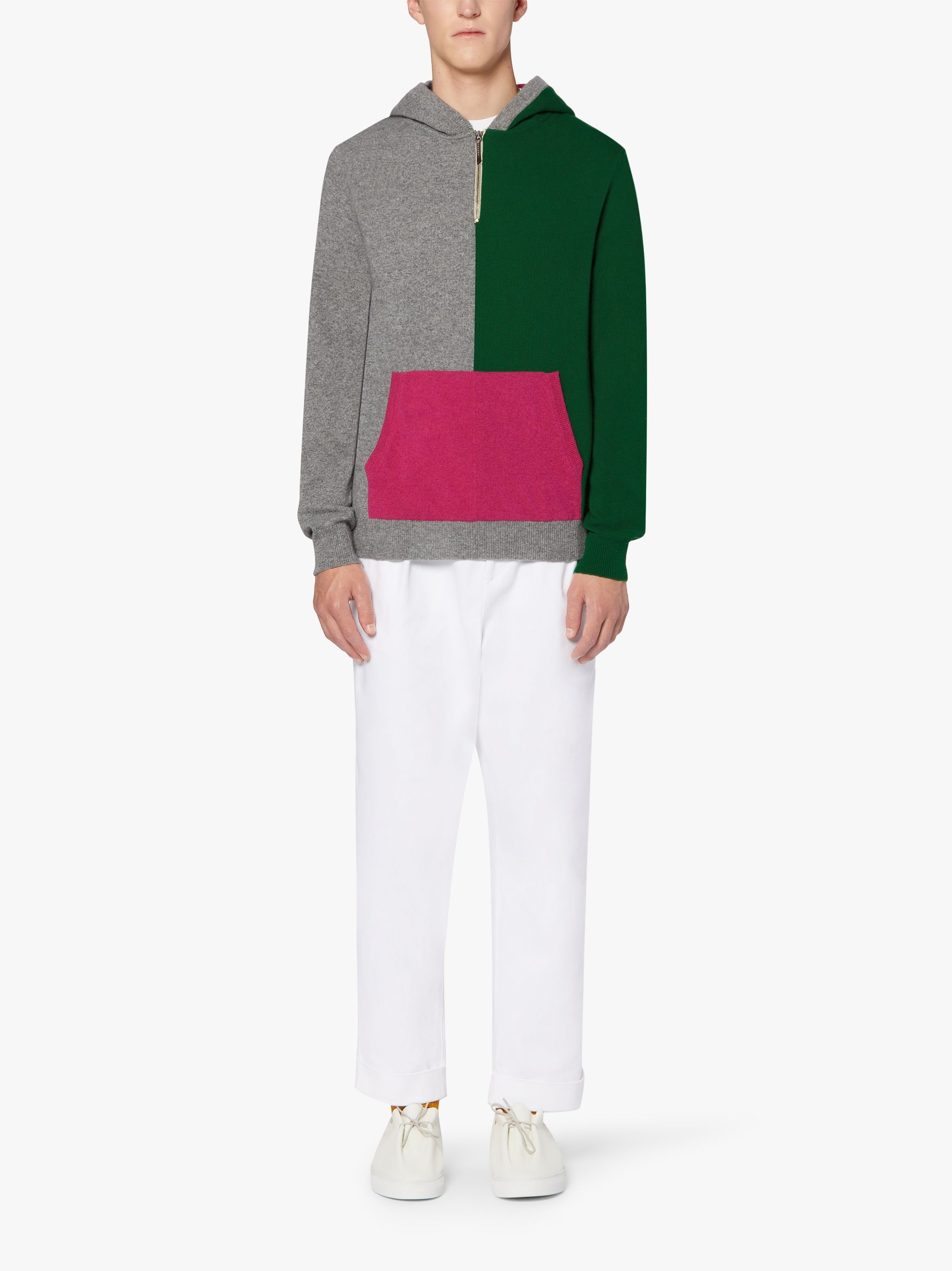 DOUBLE AGENT GREEN WOOL HOODED SWEATER | GKM-201 - 2