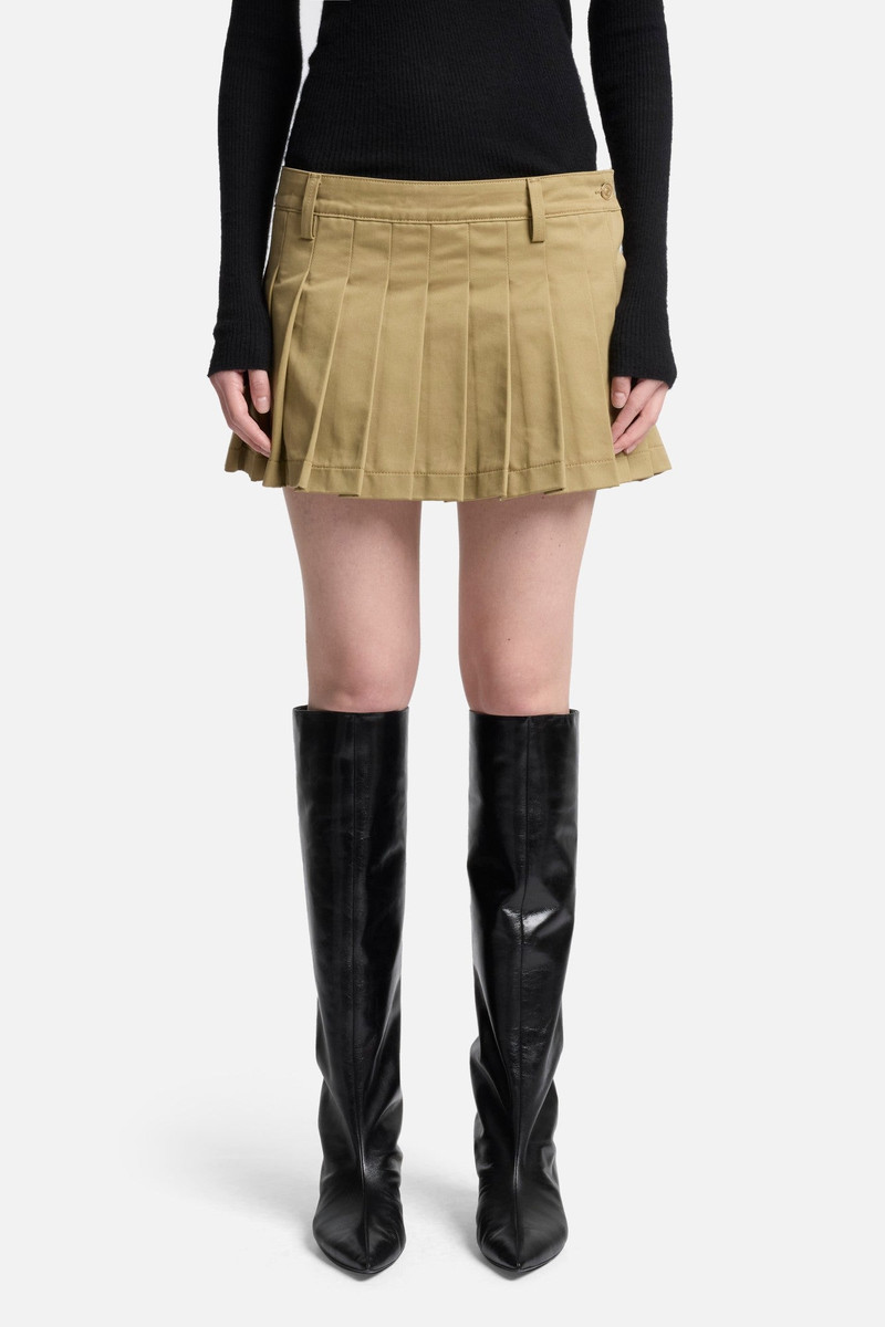 PLEATED MINI SKIRT in Comfort Twill 3